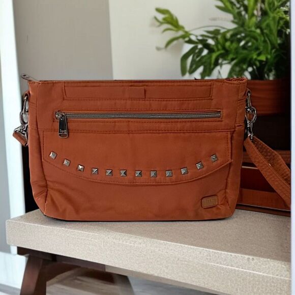 LUG Pacer Crossbody Bag Copper‎ Studded Adjustable Strap Purse Handbag Quilted - Picture 14 of 16